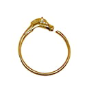 Bracelet de costume en or Hermes Horse Head Bangle - Hermès