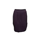 Vintage Dark Purple Alaia Wool Knit Skirt Size M - Alaïa