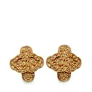 Gold Chanel CC Clip On Earrings