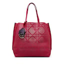 Pink Dior Perforated Cannage Dioriva Tote