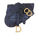 Blue Dior Camouflage Saddle Belt Bag