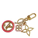Porte-clés de charme de sac à fleurs en fleurs monogramme Louis Vuitton doré