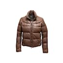 Brown RLX Ralph Lauren Leather Puffer Jacket Size US M - Autre Marque