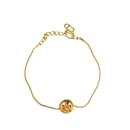 Goldenes Dior-Logo-Charm-Armband