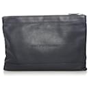 Black Balenciaga Navy Clip Clutch Bag