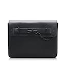 Schwarze Louis Vuitton Monogramm Taurillon Pochette Steamer Clutch Bag