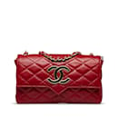 Red Chanel CC Crossbody Bag