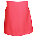 Miu Miu A-Line Mini Skirt in Red Viscose