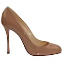 Christian Louboutin Fifetish 100 Pumps in Nude Patent Calf Leather