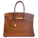 Hermès Birkin 35 Bag in Gold Brown Togo Leather