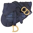 Bolsa com cinto de sela camuflada azul Dior