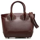 Christian Louboutin Red Leather Studded Eloise Handle Bag