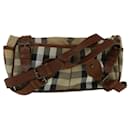 BURBERRY Nova Check Shoulder Bag Canvas Beige Brown Auth 60426 - Burberry