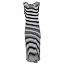 Tommy Hilfiger Womens Breton Stripe Sleeveless Maxi Dress in Black Viscose