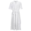 Tommy Hilfiger Womens Cotton Lace Detail Wrap Dress in White Cotton