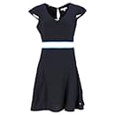 Tommy Hilfiger Damen-Kurzarm-Skaterkleid aus marineblauem Polyester