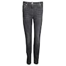 Brunello Cucinelli Slim Tan Jeans aus dunkelblauer Baumwolle