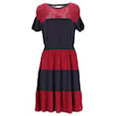 Tommy Hilfiger Damen-Kleid mit normaler Passform aus roter Viskose
