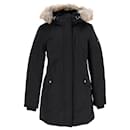 Tommy Hilfiger Womens Padded Slim Fit Jacket in Black Cotton