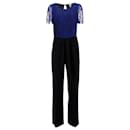 Tommy Hilfiger Womens Lace Jumpsuit in Navy Blue Polyester