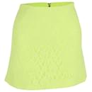 Maje Lace Mini Skirt in Fluorescent Yellow Polyester