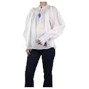 White embroidered blouse - size M - Autre Marque