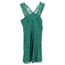 Sandro Paris Riviera Lace Mini Dress in Green Rayon