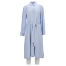 Tommy Hilfiger Womens Essential Linen Shirt Dress in Light Blue Linen