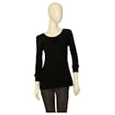 Marc Jacobs Black Bow at the Back Fitted 3/4 Sleeves Sweater Top size S