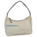PRADA Hand Bag Canvas White Light Blue Auth 59618 - Prada