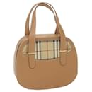 Burberrys Hand Bag Leather Beige Auth 59466 - Autre Marque