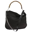 GUCCI Bamboo Shoulder Bag Nylon Black 001 1781 1577 Auth ep2348 - Gucci