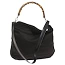 GUCCI Borsa a tracolla Bamboo Nylon nera 001 1781 1577 Auth ep2348 - Gucci