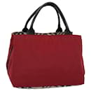 BURBERRY Hand Bag Nylon Red Auth yb435 - Burberry
