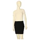 Romeo Gigli Black Pencil Virgin Wool Side Zipper Short Mini Length Skirt Size 42