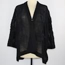 Cardigan con dettagli floreali in pizzo nero - Chanel