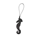 Black Hermes Milo Seahorse So Black Bag Charm - Hermès