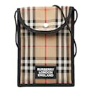 Bolso bandolera para teléfono de algodón a cuadros de House Checks - Burberry