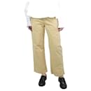 Pale yellow cotton pocket trousers - size UK 12 - Frame Denim
