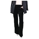 Black velvet flared trousers - size UK 12 - Autre Marque