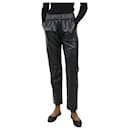 Black elasticated faux-leather trousers - size XS - Anine Bing