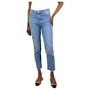 Blue embroidered jeans - size UK 8 - Sandro