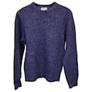 Acne Studios Melange Crewneck Sweater in Blue Wool