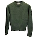 Acne Studios Crewneck Sweater in Green Wool 