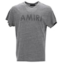 T-Shirt mit Amiri-Logo aus grauer Baumwolle