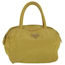 PRADA Hand Bag Nylon Yellow Auth 60250 - Prada