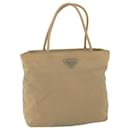PRADA Hand Bag Nylon Beige Auth 59455 - Prada