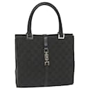 GUCCI GG Canvas Jackie Hand Bag Black 002 1065 Auth ep2440 - Gucci