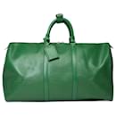 LOUIS VUITTON Keepall Bag in Green Leather - 101598 - Louis Vuitton