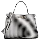 GUESS Uptown Chic Stripe white bag/new black - Guess